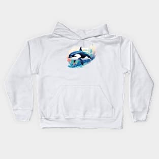 Orca Killerwhale Kids Hoodie